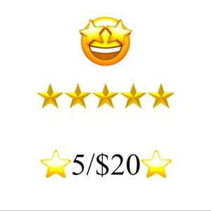 ⭐️5/$20⭐️